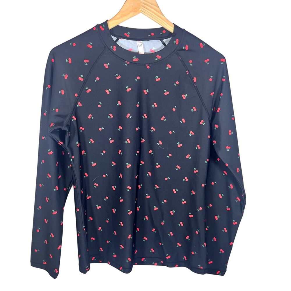 NWT GAP Cherry Print Long Sleeve T Shirt Size Large